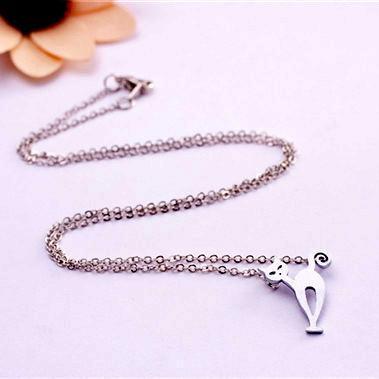 Cute Cat Stainless Steel Necklace