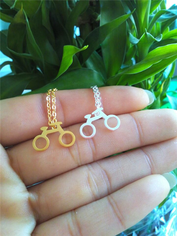 Bicycle Stainless Steel Necklace